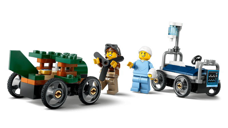 City:  Airplane vs. Hospital Bed Race Car Pack 60459