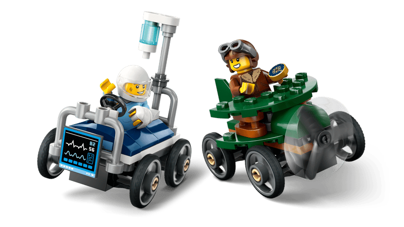 City:  Airplane vs. Hospital Bed Race Car Pack 60459
