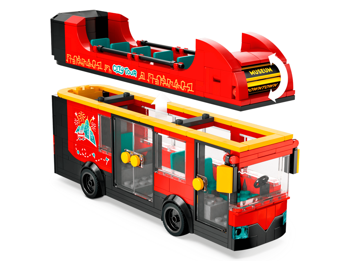 City: Red Double-Decker Sightseeing Bus 60407