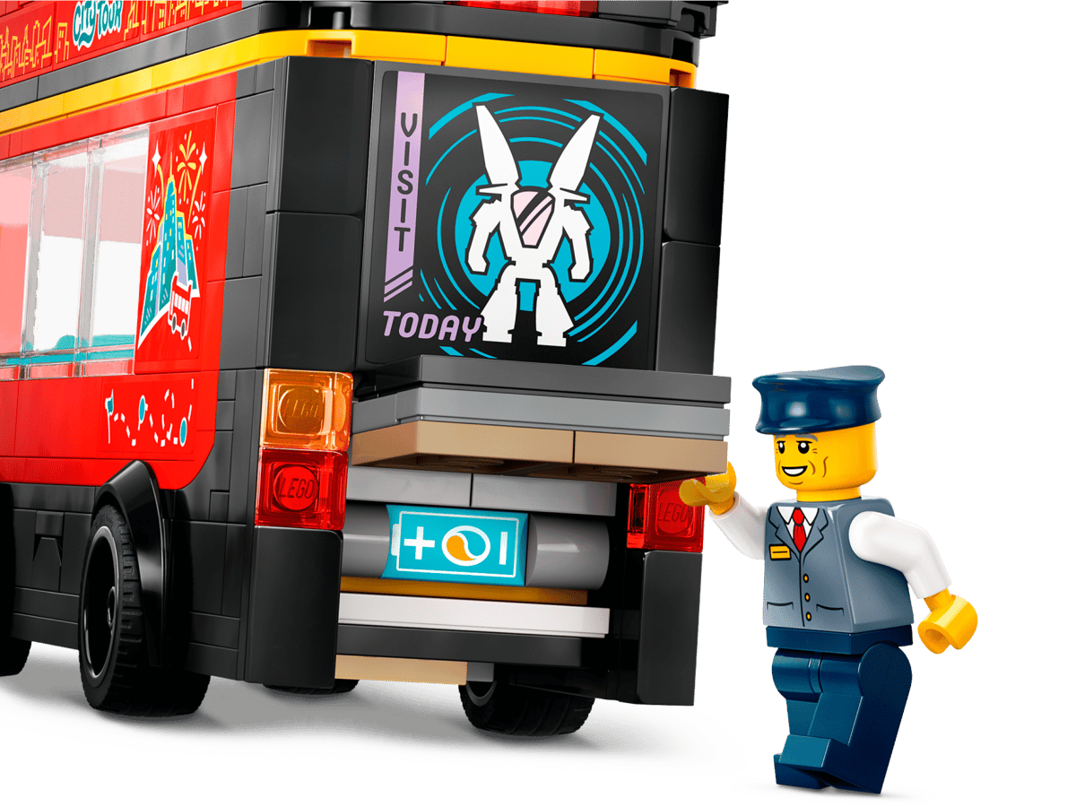 City: Red Double-Decker Sightseeing Bus 60407