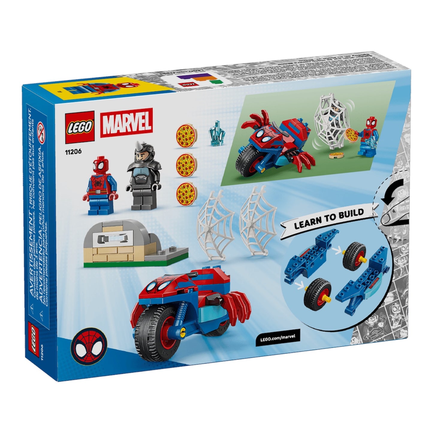 Marvel: Spidey on his Motorcycle vs. Rhino 11206