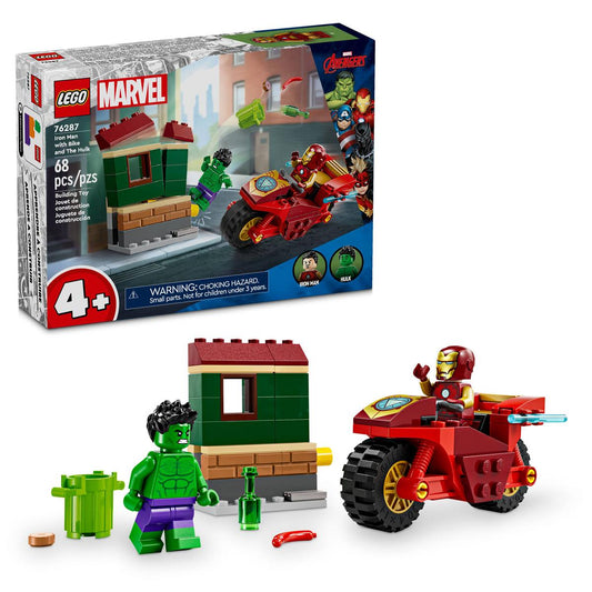 Marvel: Iron Man with Bike and The Hulk 76287