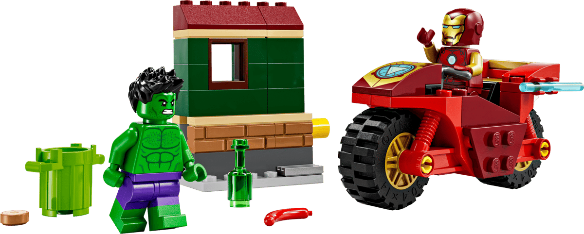 Marvel: Iron Man with Bike and The Hulk 76287