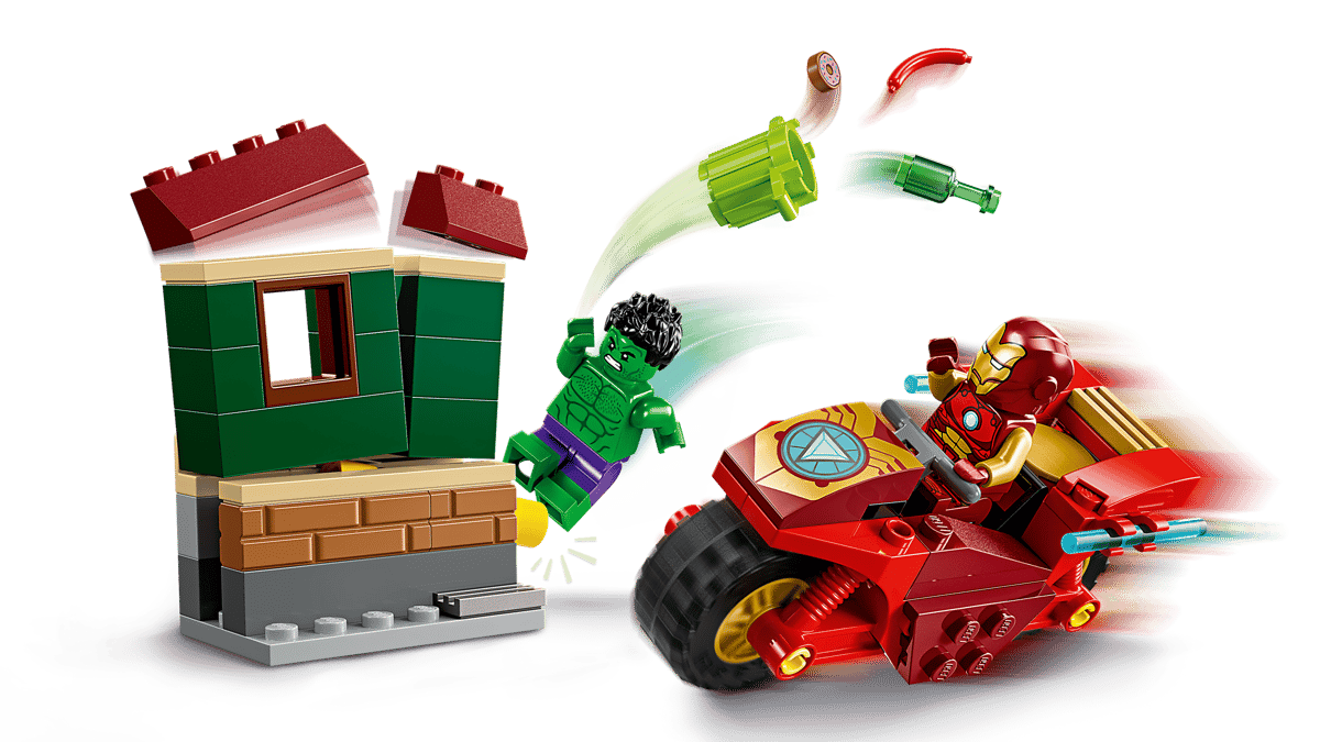 Marvel: Iron Man with Bike and The Hulk 76287
