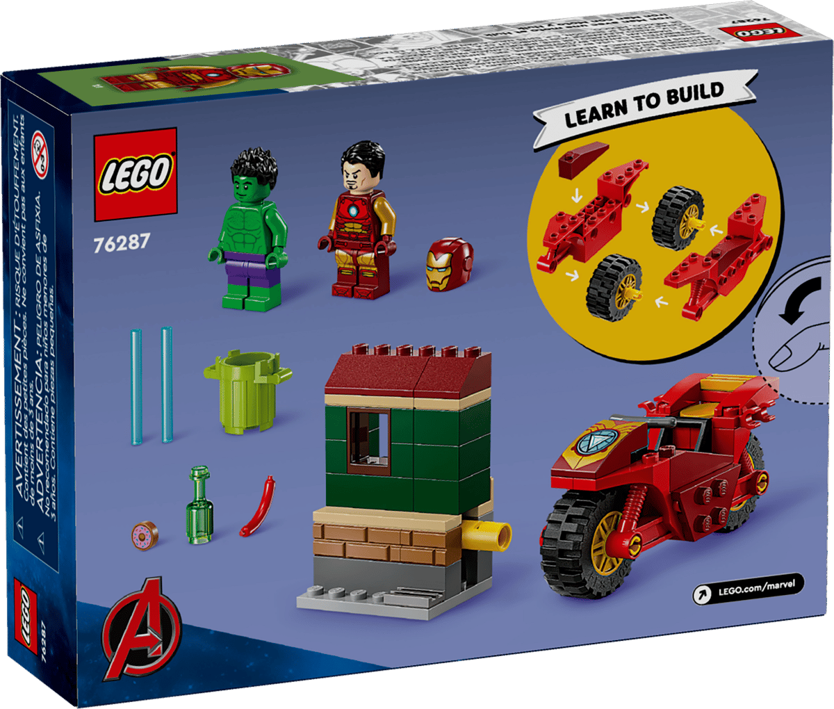Marvel: Iron Man with Bike and The Hulk 76287