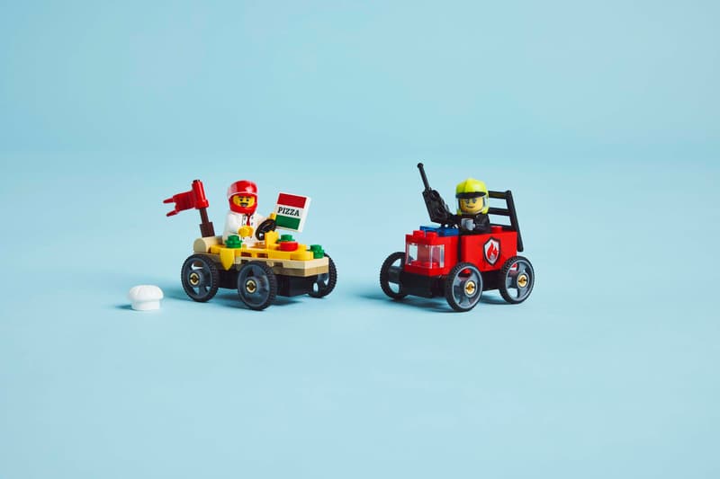 City:  Pizza vs. Fire Truck Race Car Pack 60458