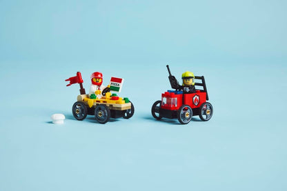City:  Pizza vs. Fire Truck Race Car Pack 60458